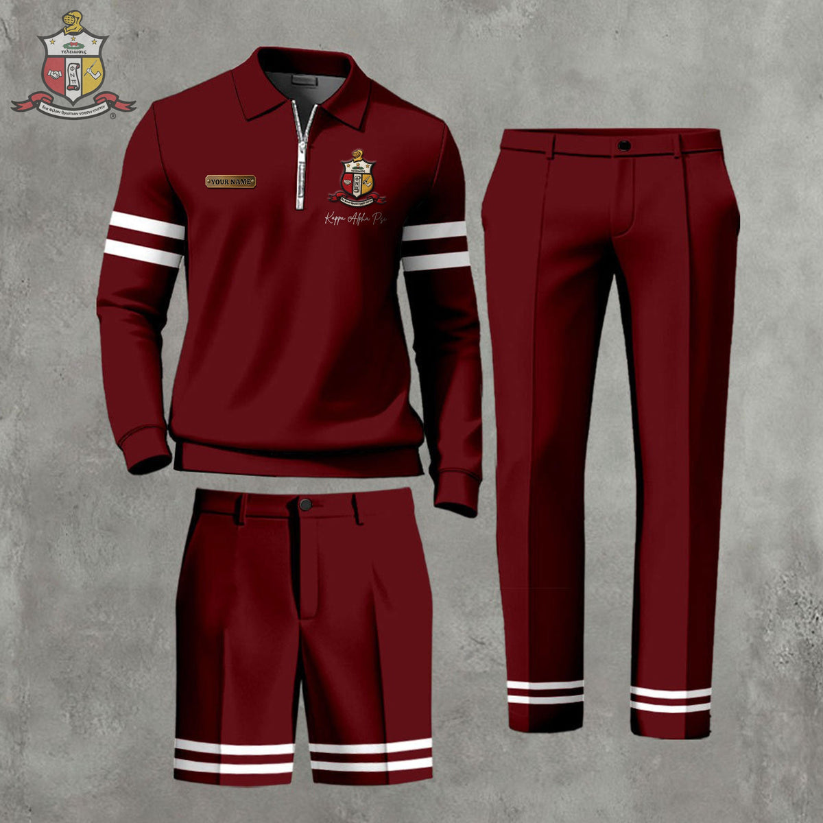 Premium Quarter-Zip Sweater & Pants Set HANN NTH KAP 1212253