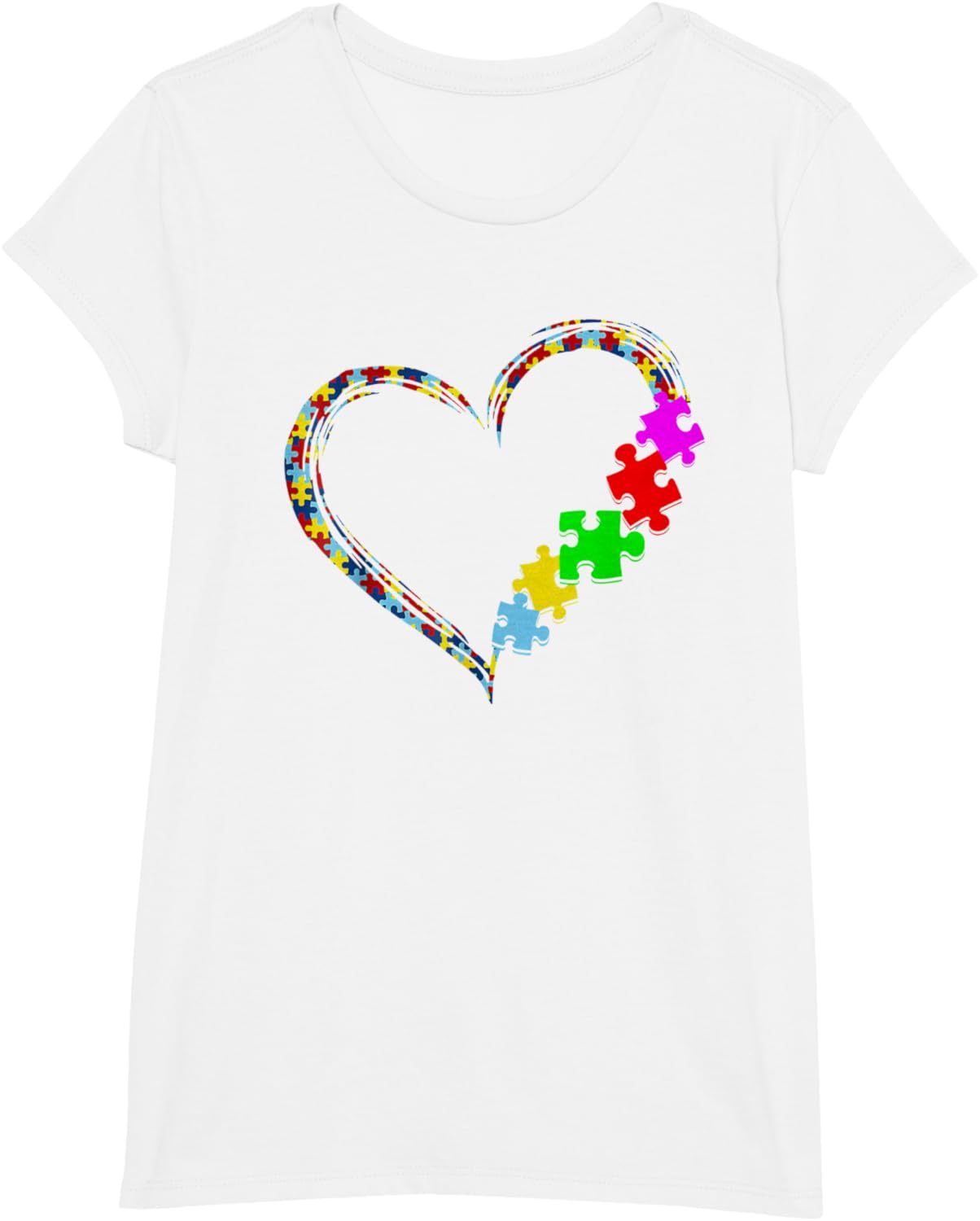 Autism Awareness Love Heart Puzzle Piece Gift Men Women
