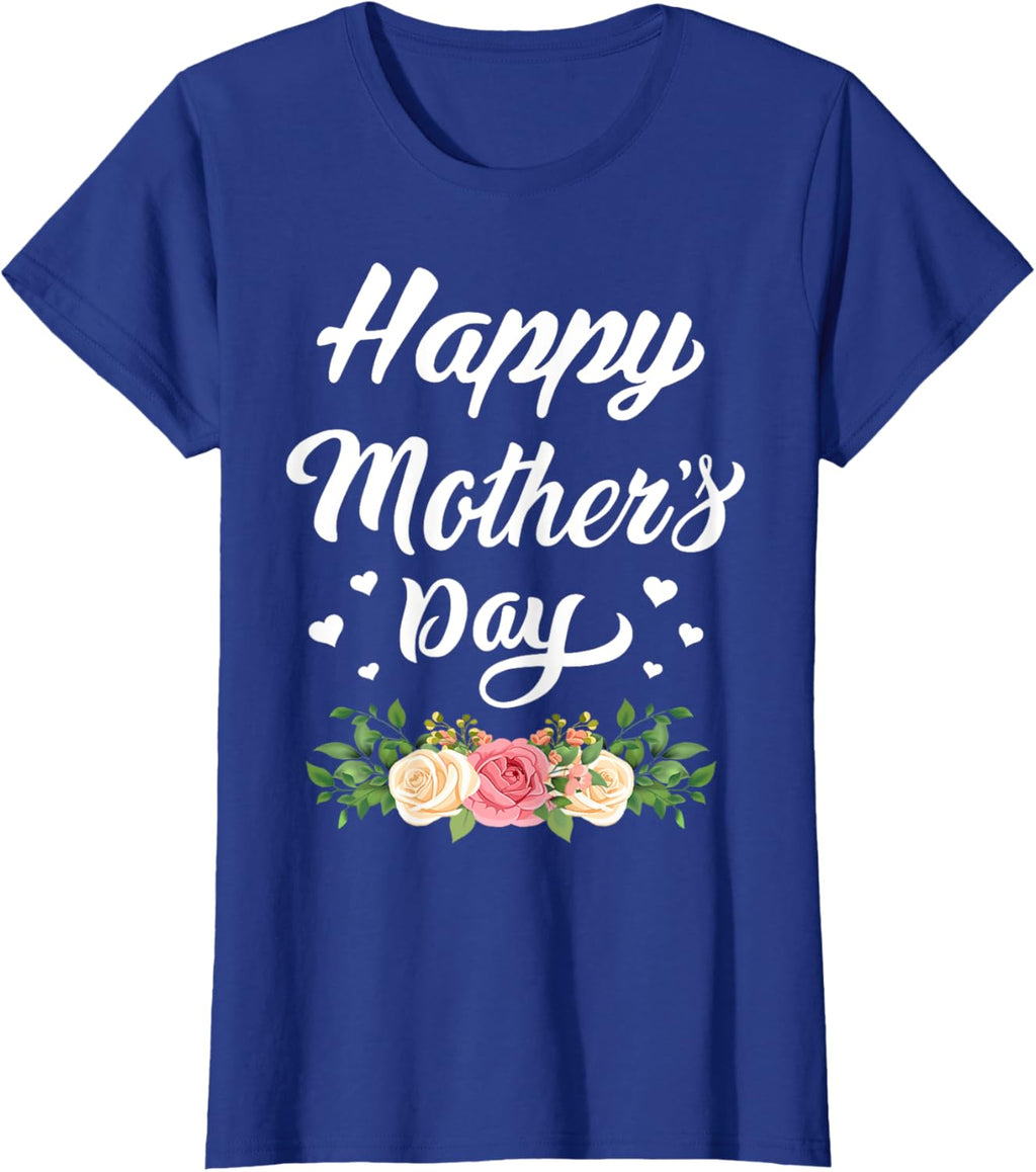 Happy Mother's Day 2024 Tshirt for Women Mom Grandma Mother Shirt