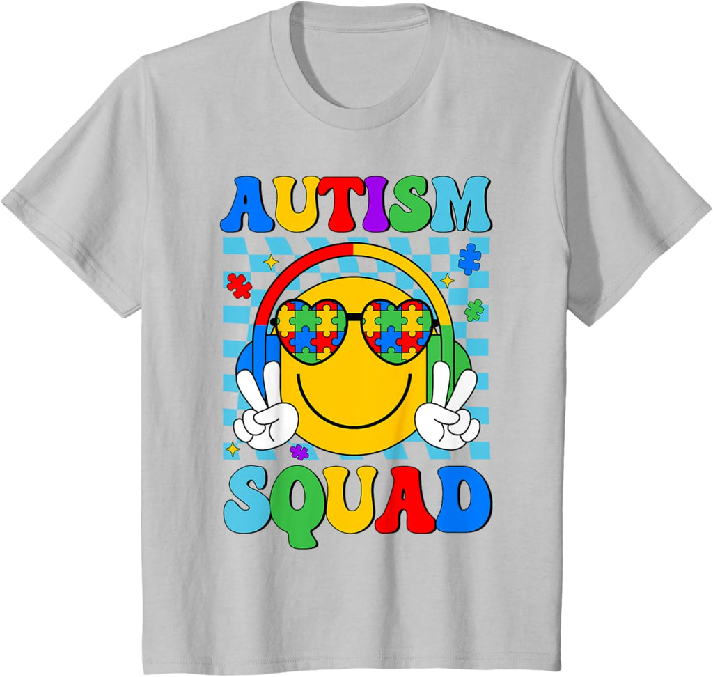 Autism Awareness Autism Squad Support Smile Face Women Men