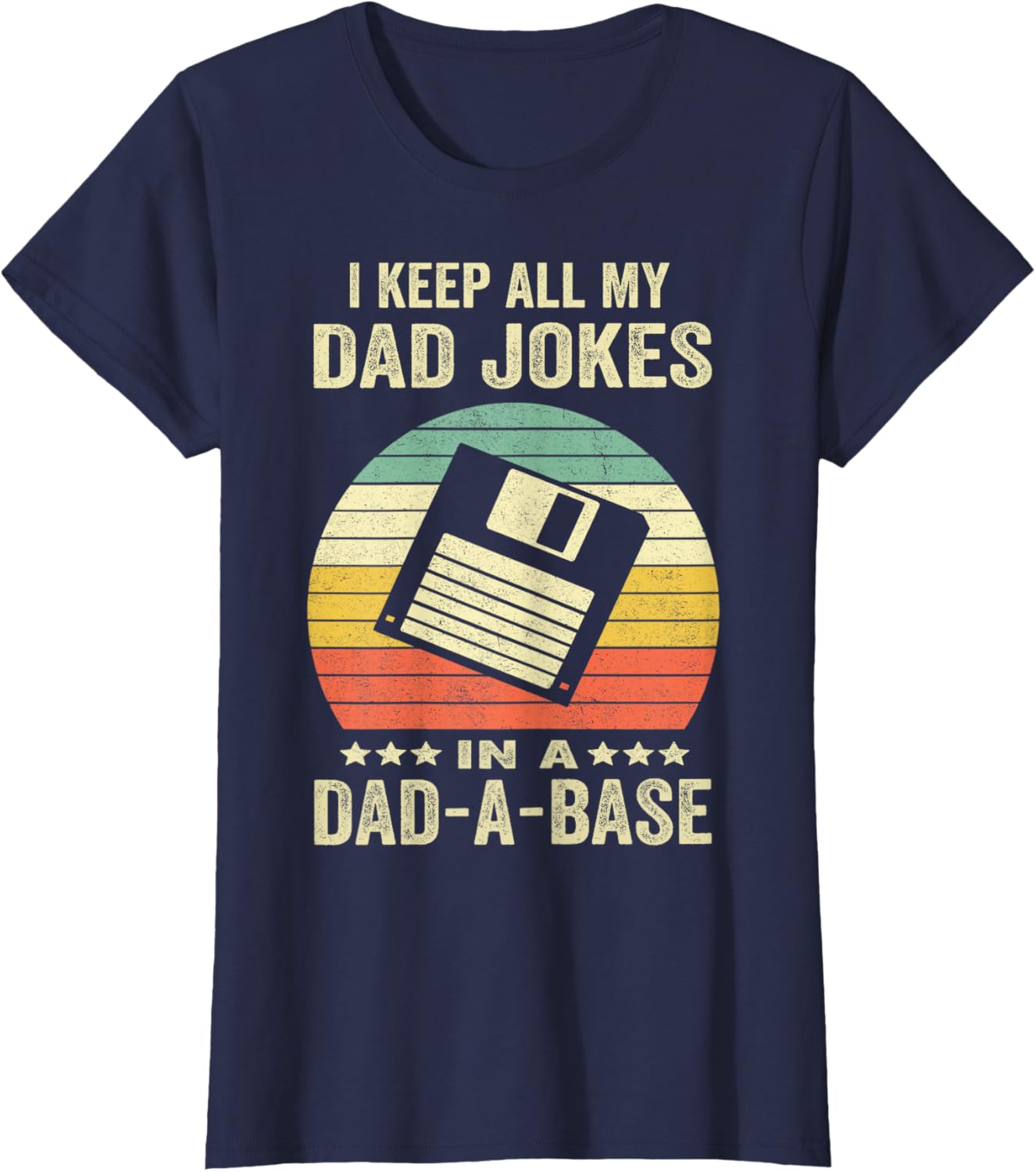 Mens Funny dad jokes in dad-a-base vintage for father's day