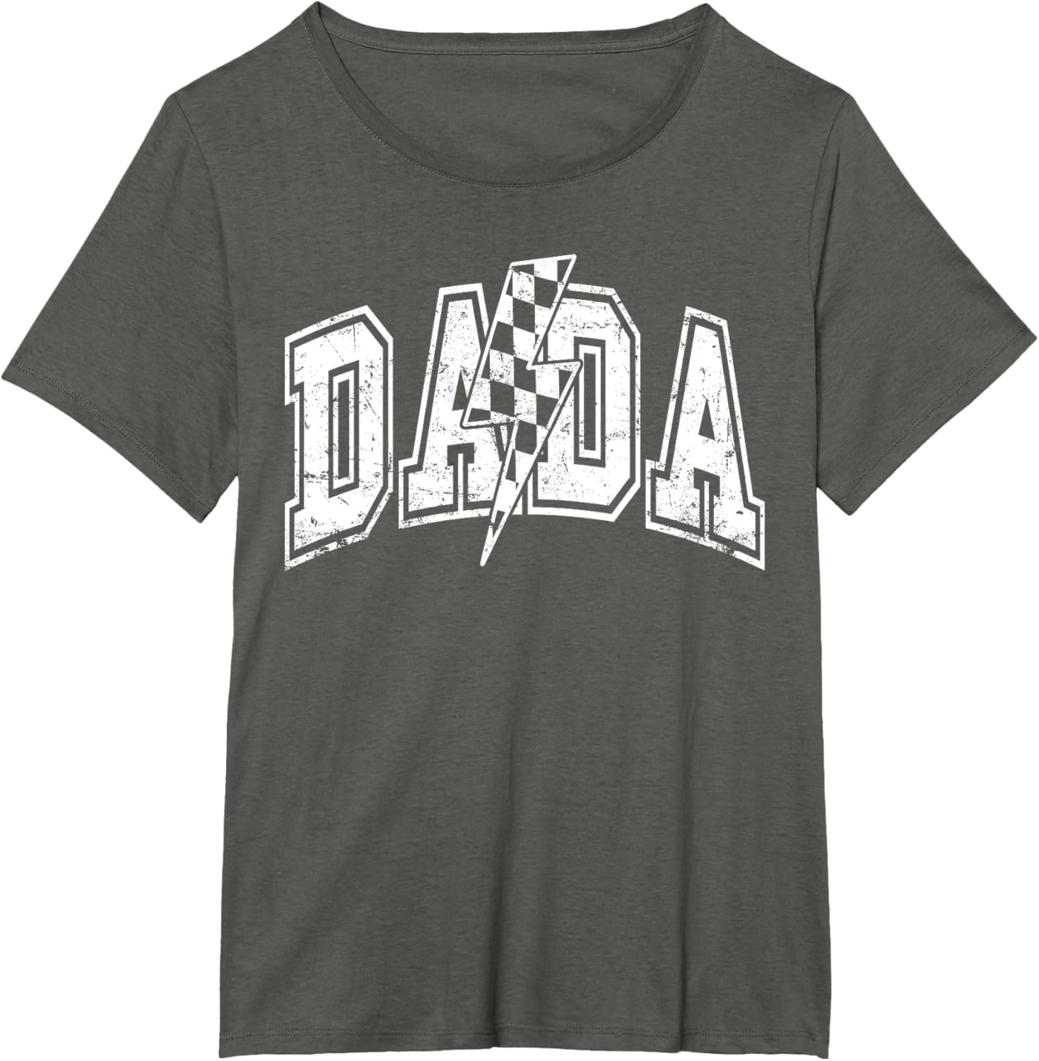 Dada Lightning Bolt Checkered Varsity Dad Men Father's Day
