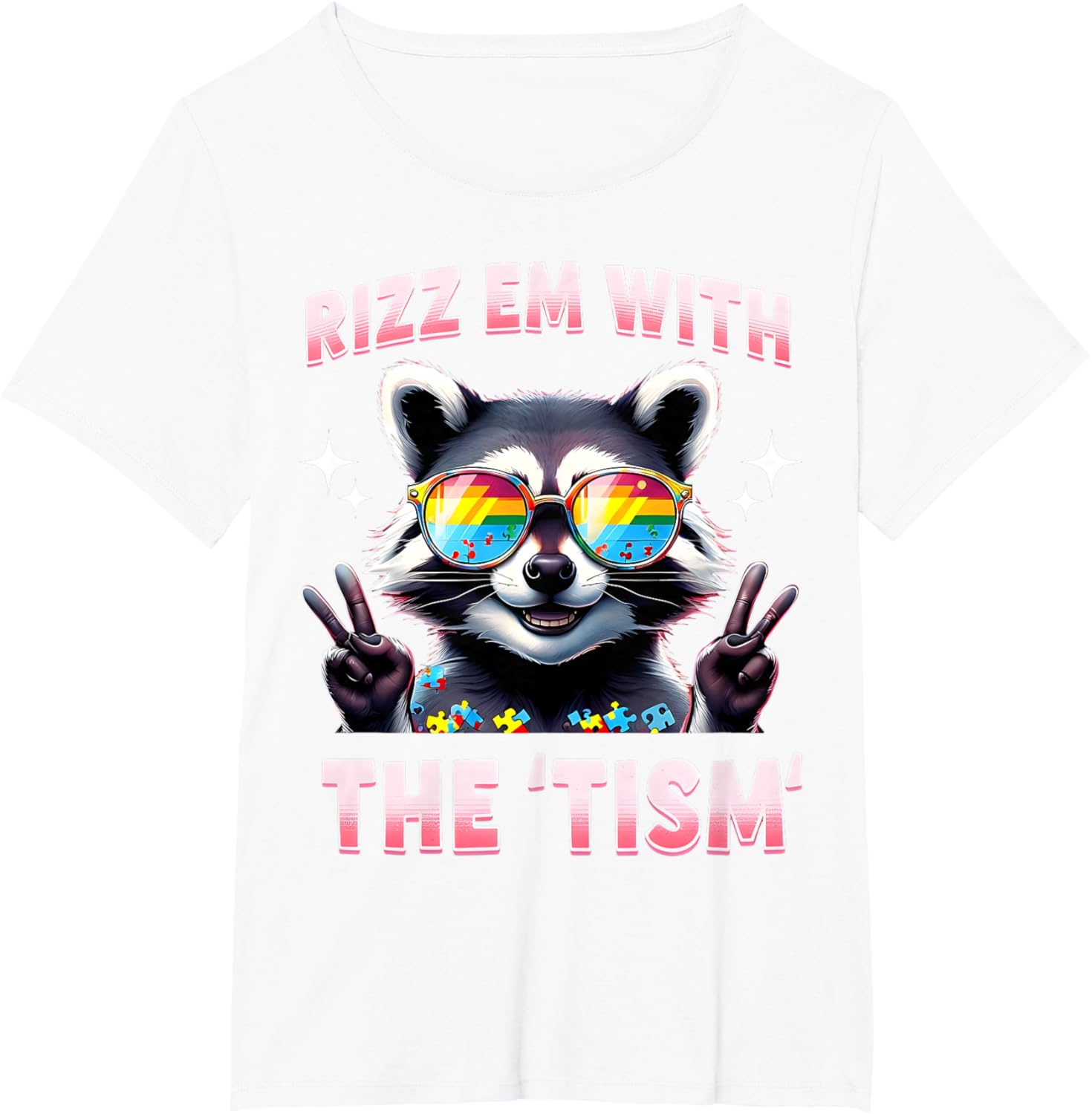 Autism Funny Rizz Em With The Tism Meme Autistic Racoon
