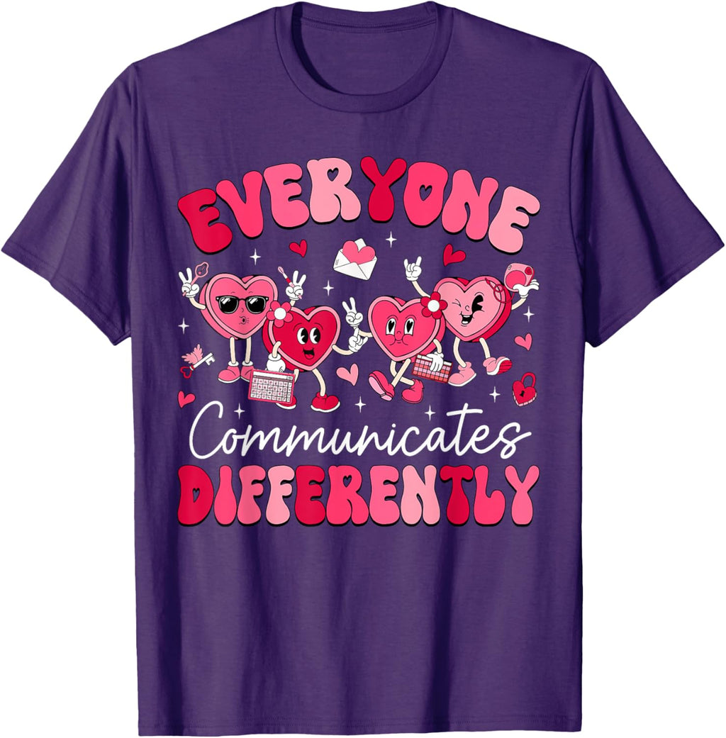 Everyone Communicates Differently Autism Valentines Day