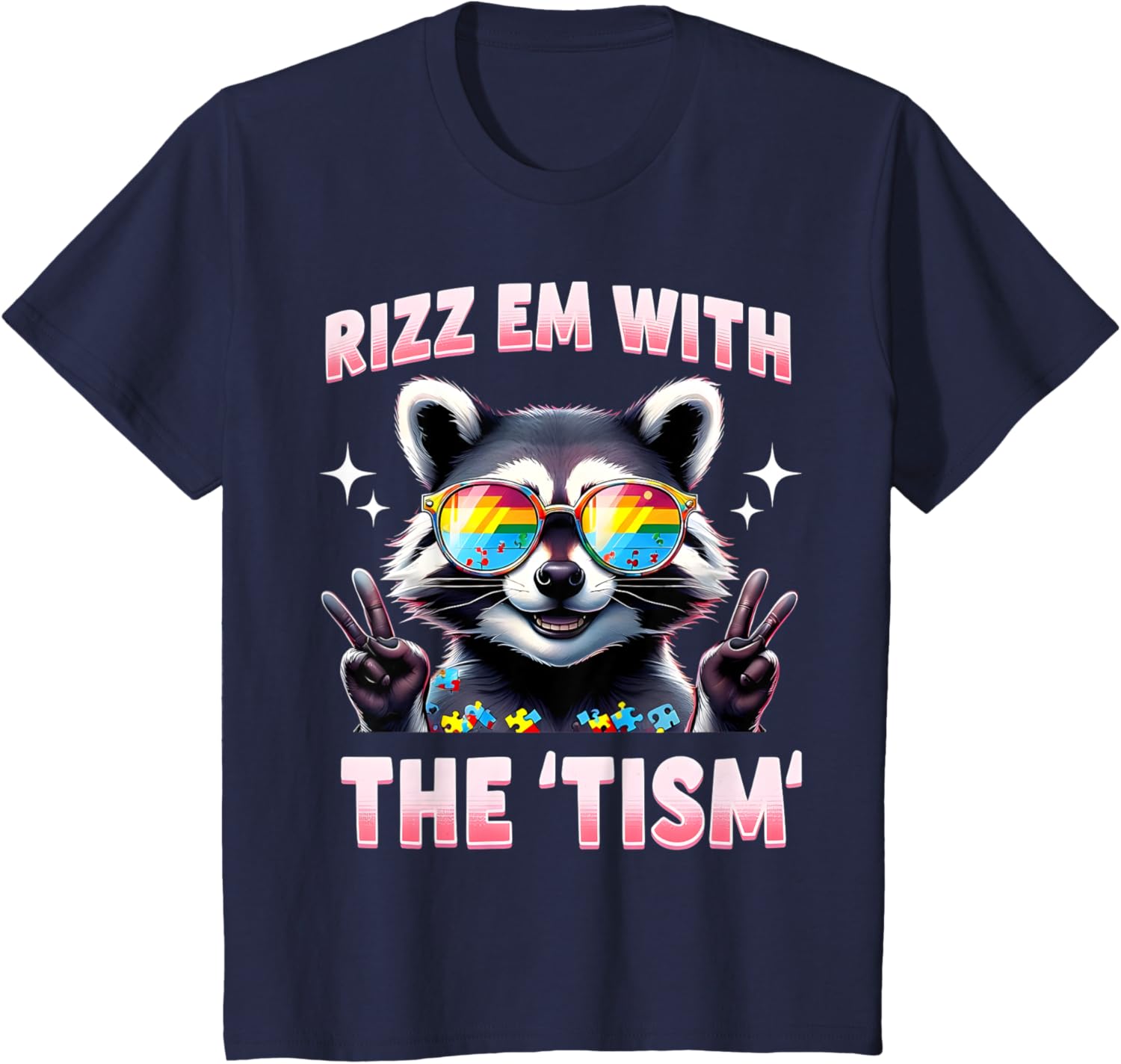 Autism Funny Rizz Em With The Tism Meme Autistic Racoon