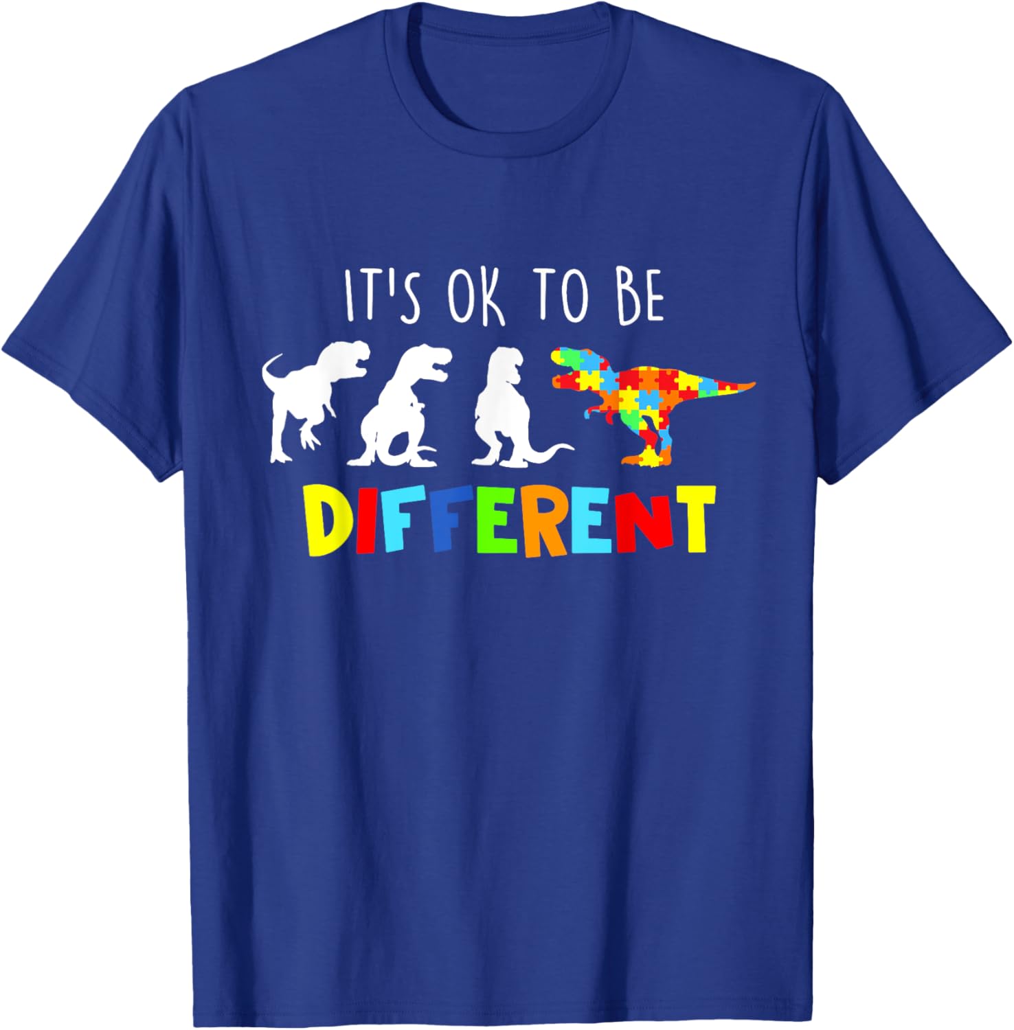Autism Awareness Dinosaur Kid Boys Its Ok To Be Different