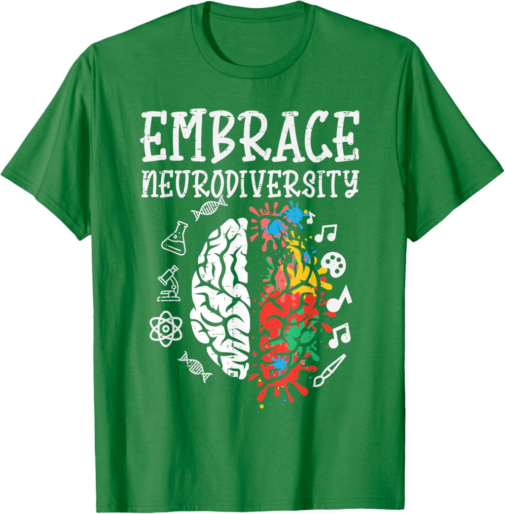 Embrace Neurodiversity Autism Awareness ASD Men Women Kids