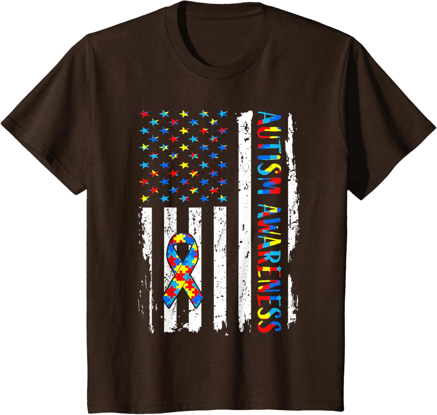 Autism Awareness Mom Dad USA flag Autistic Awareness Autism