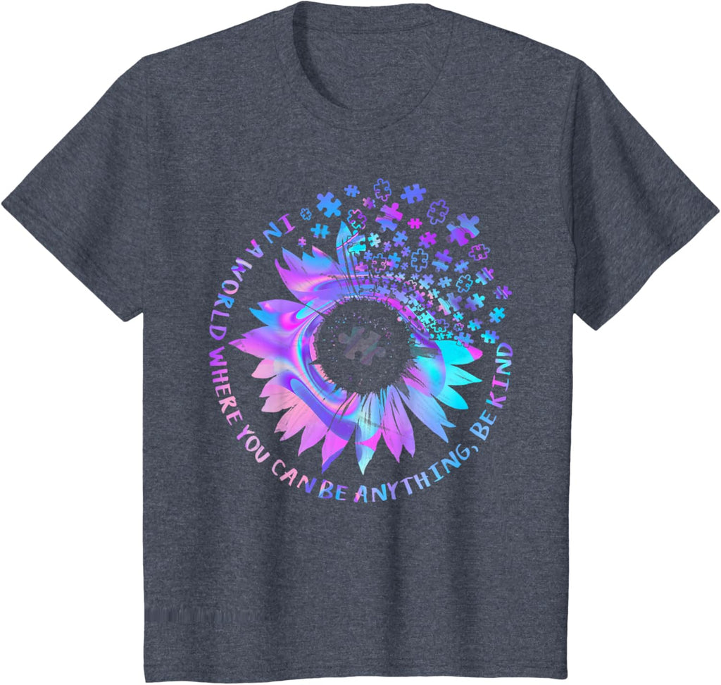 Be Kind Autism Awareness Kindness Sunflower Tie Dye Puzzle