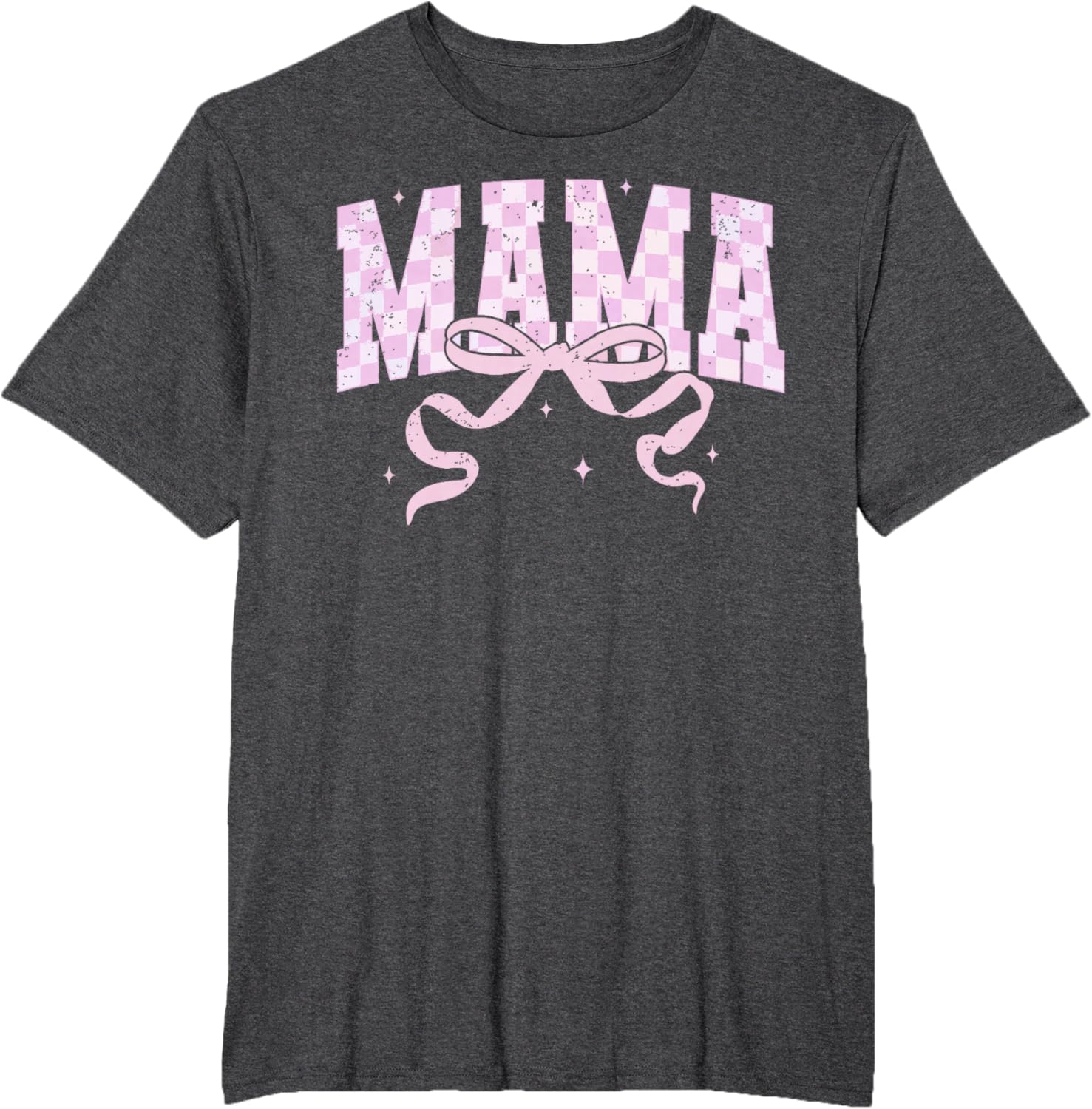 Retro Checkered Mama Coquette Mother's Day Pink Bow