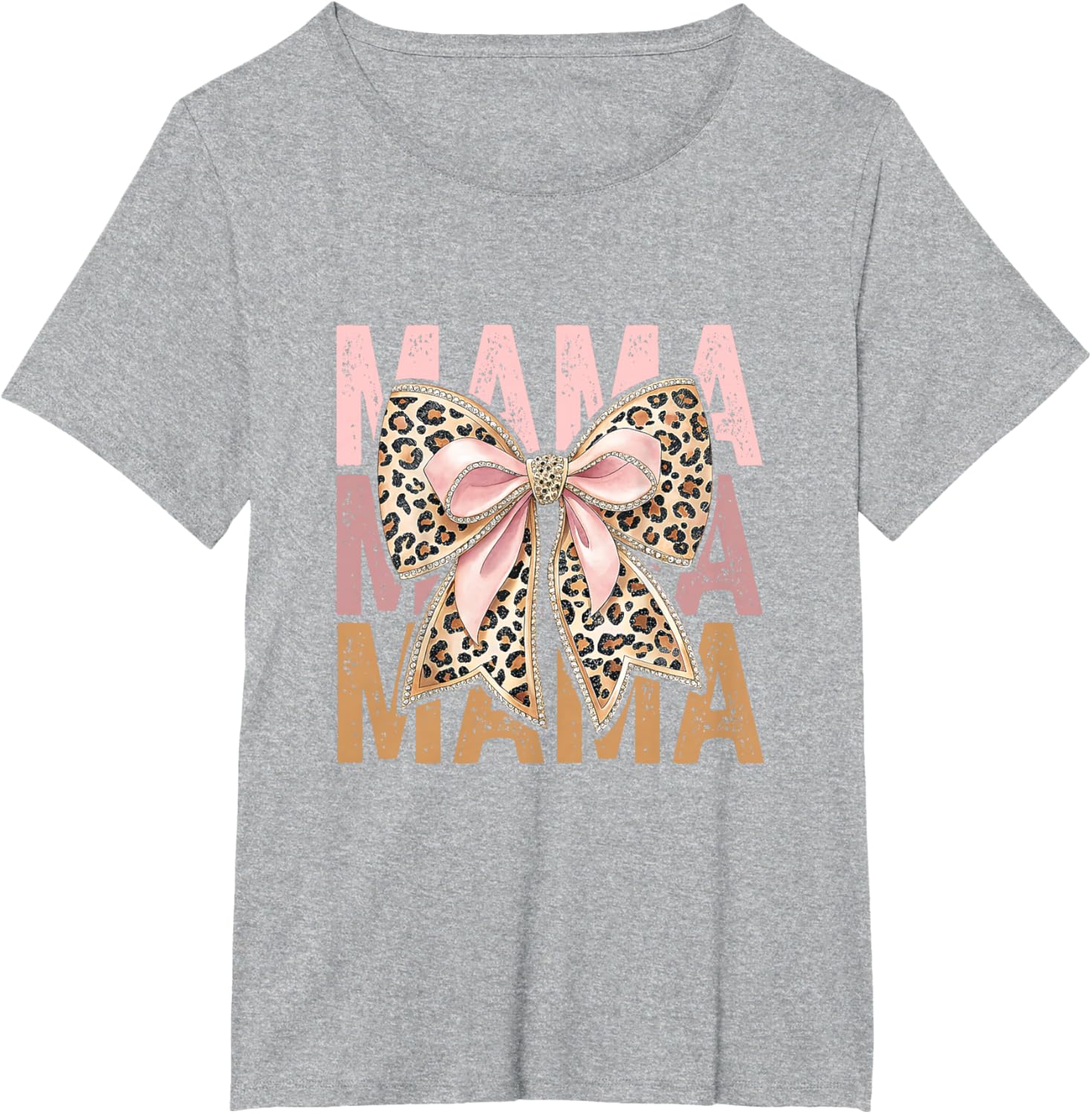 Retro Leopard Mama,Cute Mom Retro Coquette Bow Mother's Day