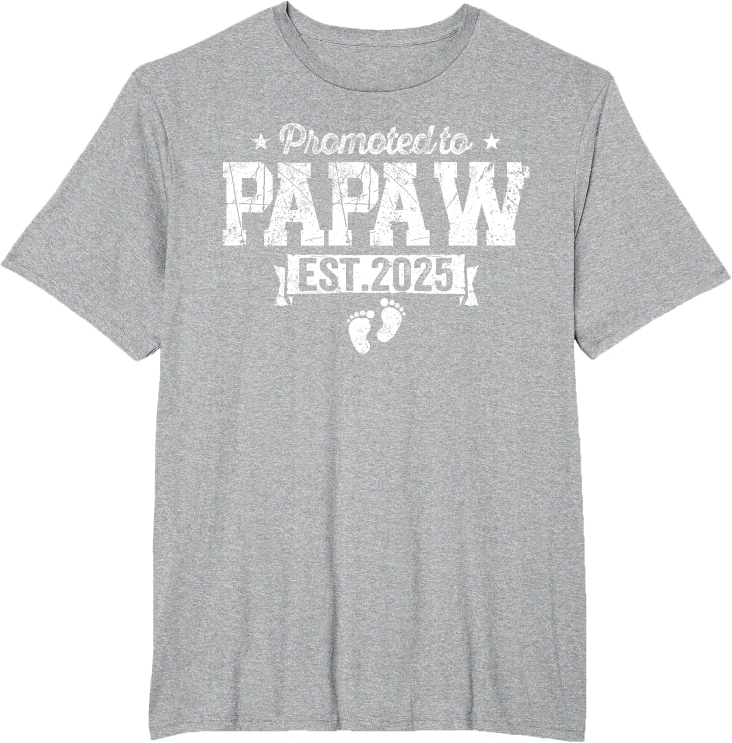 Retro Promoted To Papaw 2025 New Papaw First Father's Day T-Shirt, Small, Black