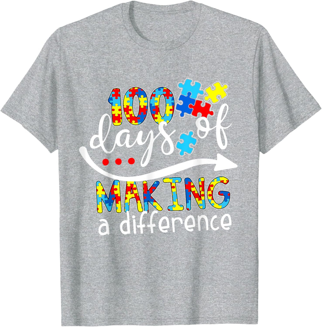Autism 100 Days 100th day of school teacher autism awareness